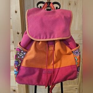 Vera Bradley Pink and Orange Women's Backpack
